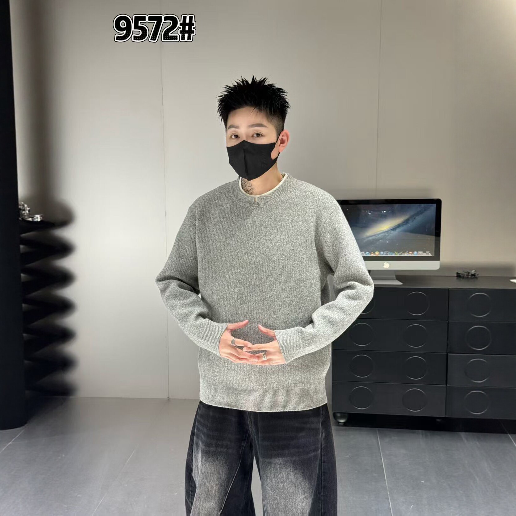 加绒毛衣男士秋冬季2025新款针织衫/毛衣