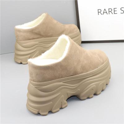 厚底内增高12cm包头半拖鞋