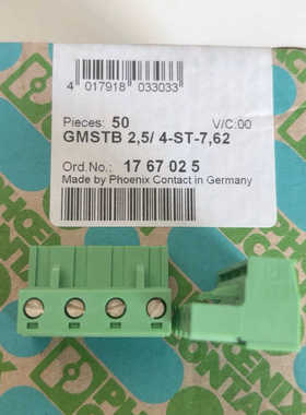 1767025菲尼克斯端子GMSTB2.5/4-ST/7.6