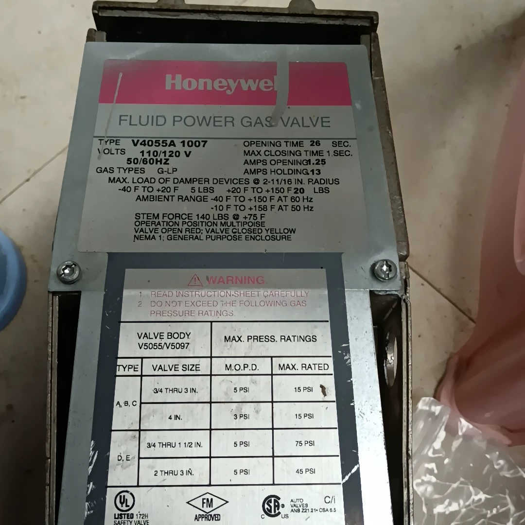 HONEYWELL FLUID POWER GAS VA