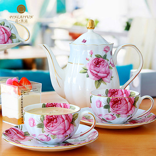 品来运骨瓷下午茶茶具套装 欧式茶具套装英式咖啡杯家用结婚送礼