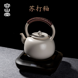 苏打釉煮茶壶围炉煮茶烧水壶煮奶茶专用壶电陶炉煮茶器 容山堂新款