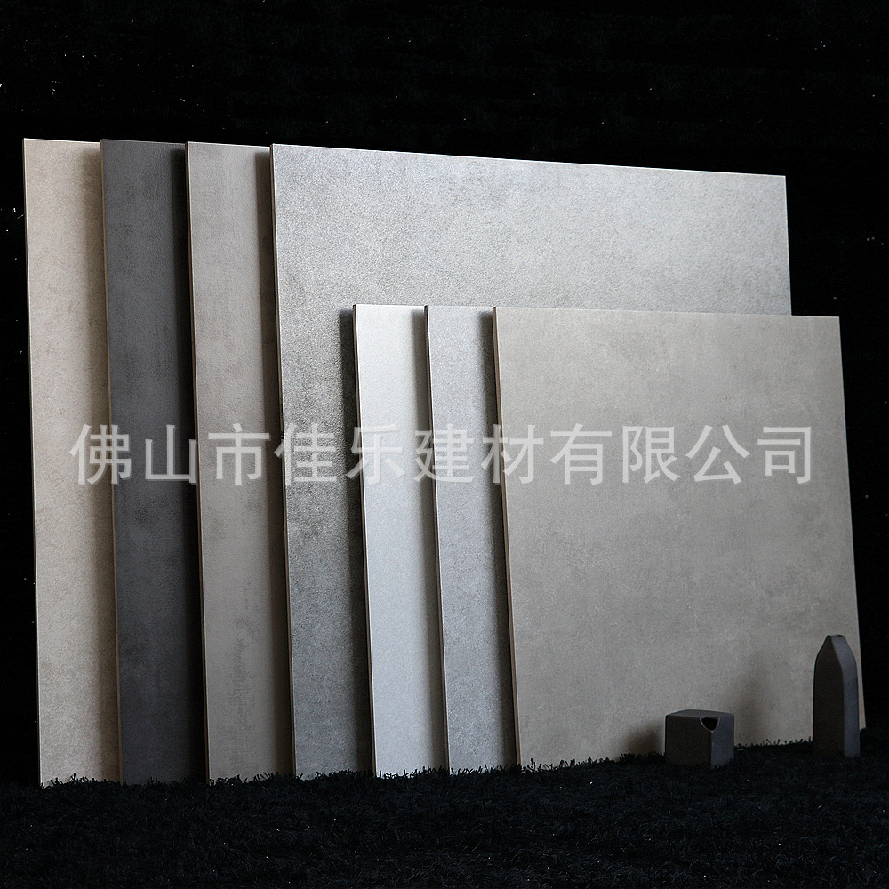 广东800x800微水泥瓷砖哑光仿古砖灰色室内防滑地砖800×800
