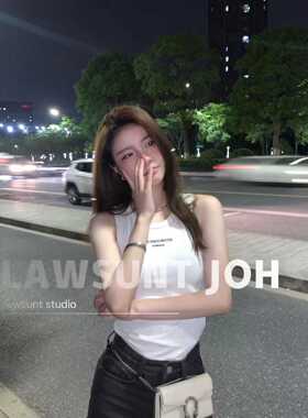 清仓！女夏小众2024新款潮时尚短款内搭小背心正肩性感修身无袖t