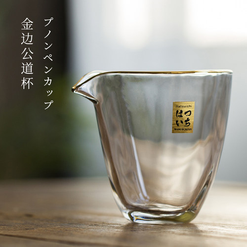 日本进口无铅金边水晶玻璃公道杯