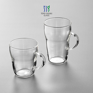 同合日本进口东洋佐佐木薄雾马克杯日式耐热玻璃汽水杯茶杯水杯