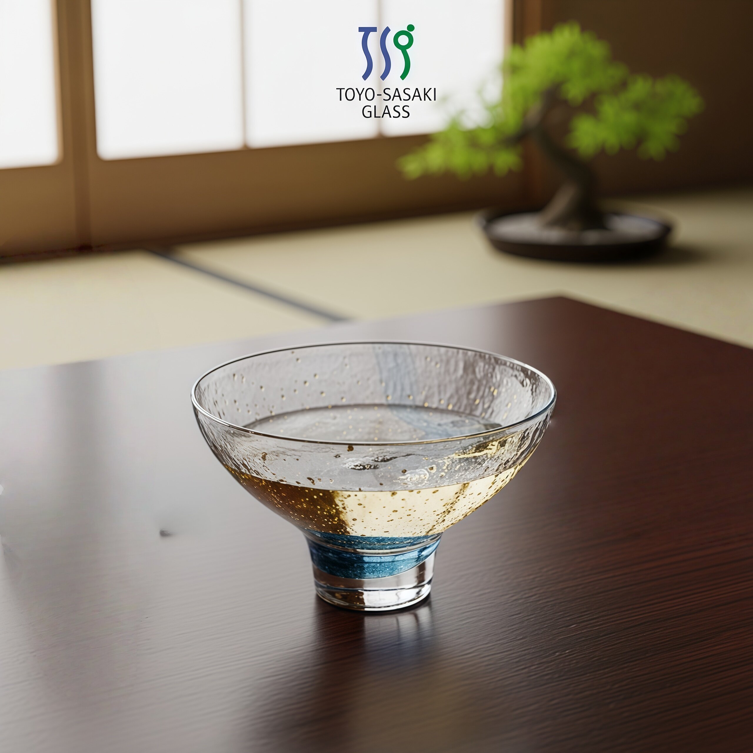 日本东洋佐佐木金箔玻璃建盏手工日式品茗杯进口八千代茶杯清酒杯