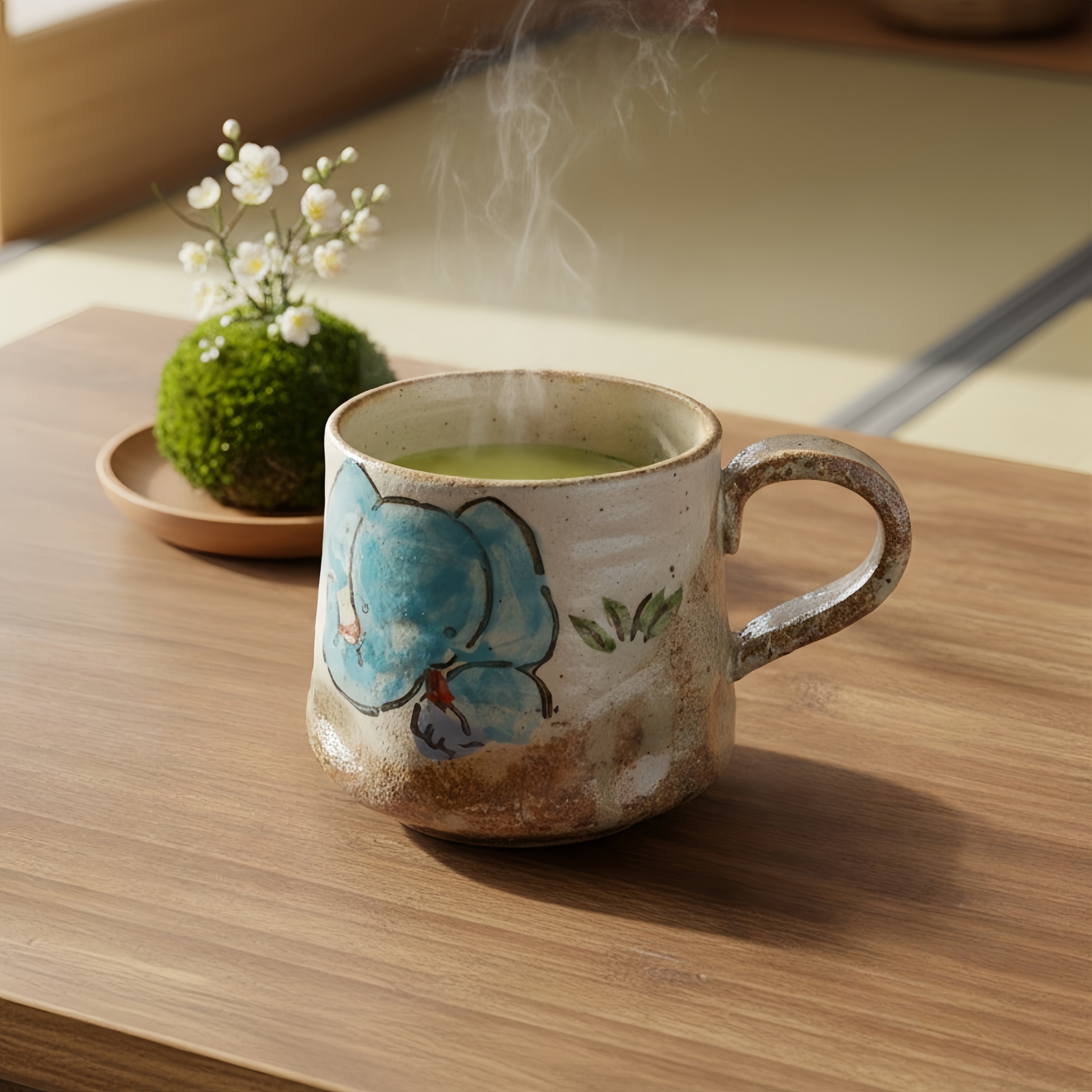 日本进口萌趣动物陶瓷马克杯手工日式粗陶可爱咖啡杯濑户烧茶杯子