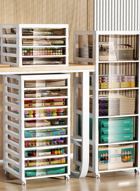 桌面收纳盒抽屉式办公室桌下A4文件收纳柜学生宿舍文具整理置物柜