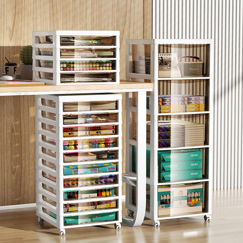 免安装抽屉式桌下收纳盒多层分类