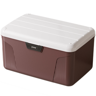 加厚密码箱带锁的收纳箱子小型收纳盒贵重物品隐私文件储物整理箱