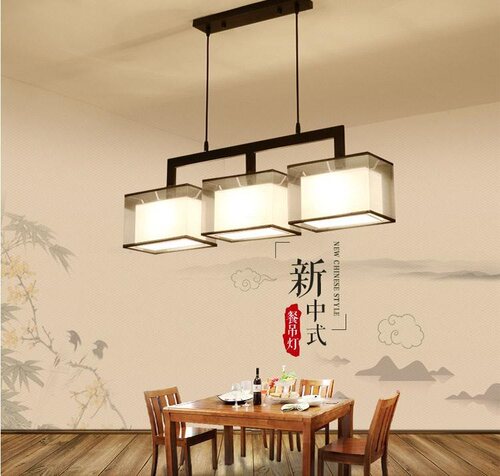 新中式餐吊灯3头现代简约饭店餐厅吧台茶室火锅店中国风禅意吊灯