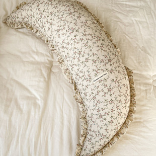 新款棉麻月牙抱枕宝宝安抚枕可拆洗床头靠垫孕妇枕夹腿抱枕25x80