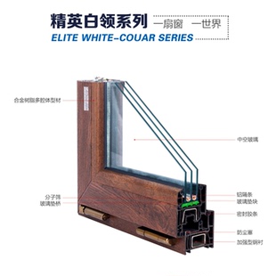 断桥铝窗户封阳台阳光房 巴蒂格德尔堡合金树脂精英白领静音门窗