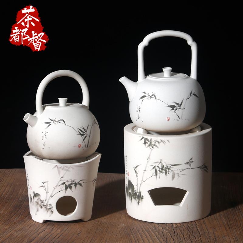茶都督白泥手工炭炉围炉煮茶壶