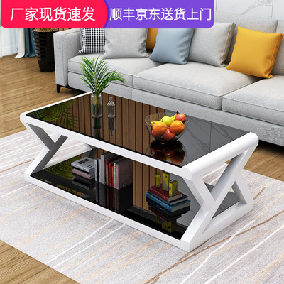 客厅茶几2025新款小户型钢化玻璃茶几客厅轻奢办公室茶几创意茶桌