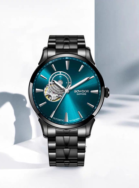 BOWDOR宝舵表男商务镂空钢带全自动机械表防水手表88129