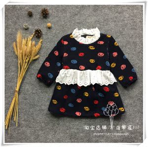 森系幼小童夹棉秋冬款长袖连衣裙碎花6个月到3岁连衣裙子