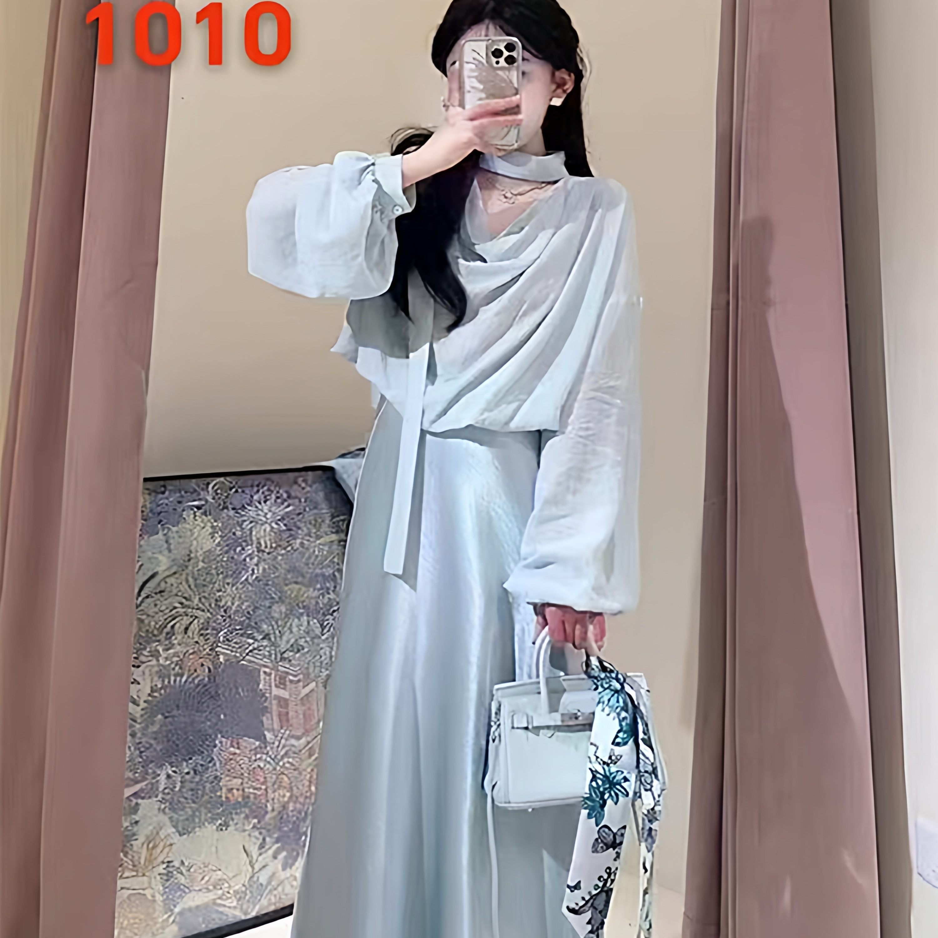 2025年春季新款时尚套装女高级感气质名媛风两件套防晒衬衫女秋季