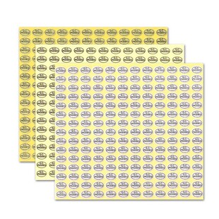QC PASSED标签 白色-金色-透明椭圆形QC标贴质检不干胶商标pass贴