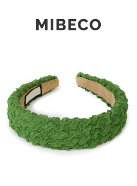 【自然草木】Mibeco气质绿色宽边发箍褶皱少女发卡森林系头饰