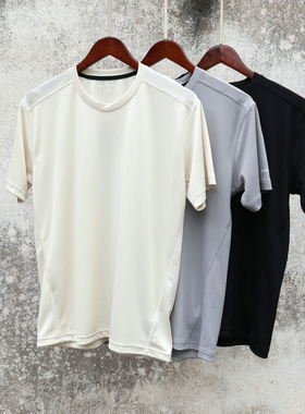 单导速干 高透气排汗方格 polartec power dry男运动跑步徒步短袖