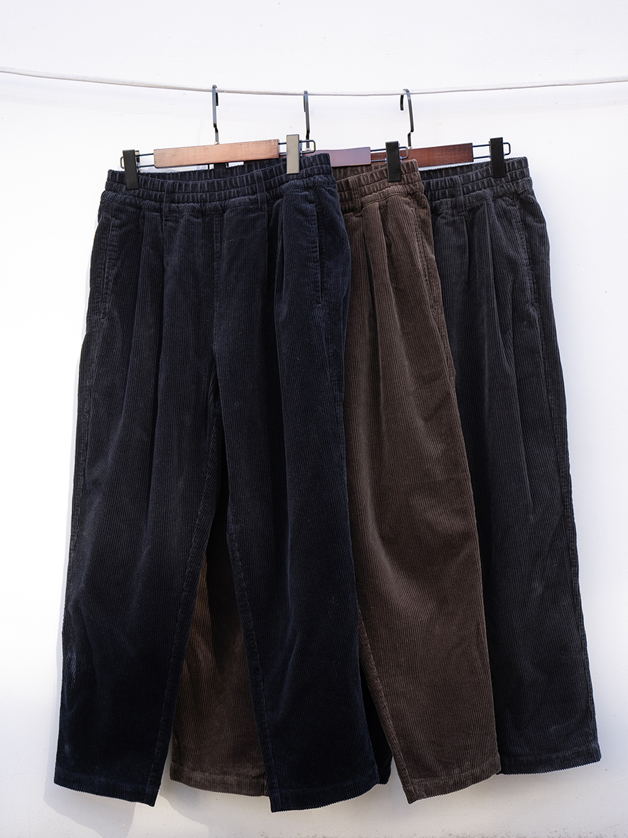 店铺自主全棉松紧灯芯绒裤