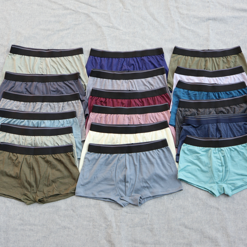 透气 防臭 异味少 男美丽诺羊毛混纺运动平角内裤