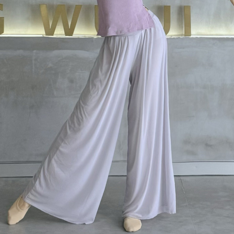 古典舞纱裤双层飘逸阔腿裤现代舞练功裤秋冬舞蹈裤网纱跳舞裤子女,运动/瑜伽/健身/球迷用品,古典舞服,淘宝优惠券,粉丝福利购,淘宝优惠卷