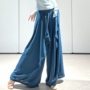 古典舞练功裤新款现代舞裤子垂感中国舞阔腿裤飘逸舞蹈裤宽松长裤