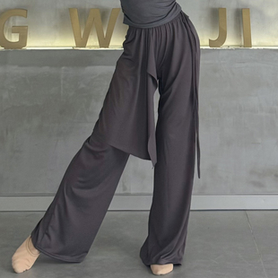 古典舞裤子飘逸宽松直筒练功裤女舞蹈春夏冰麻现代舞裤成人演出服