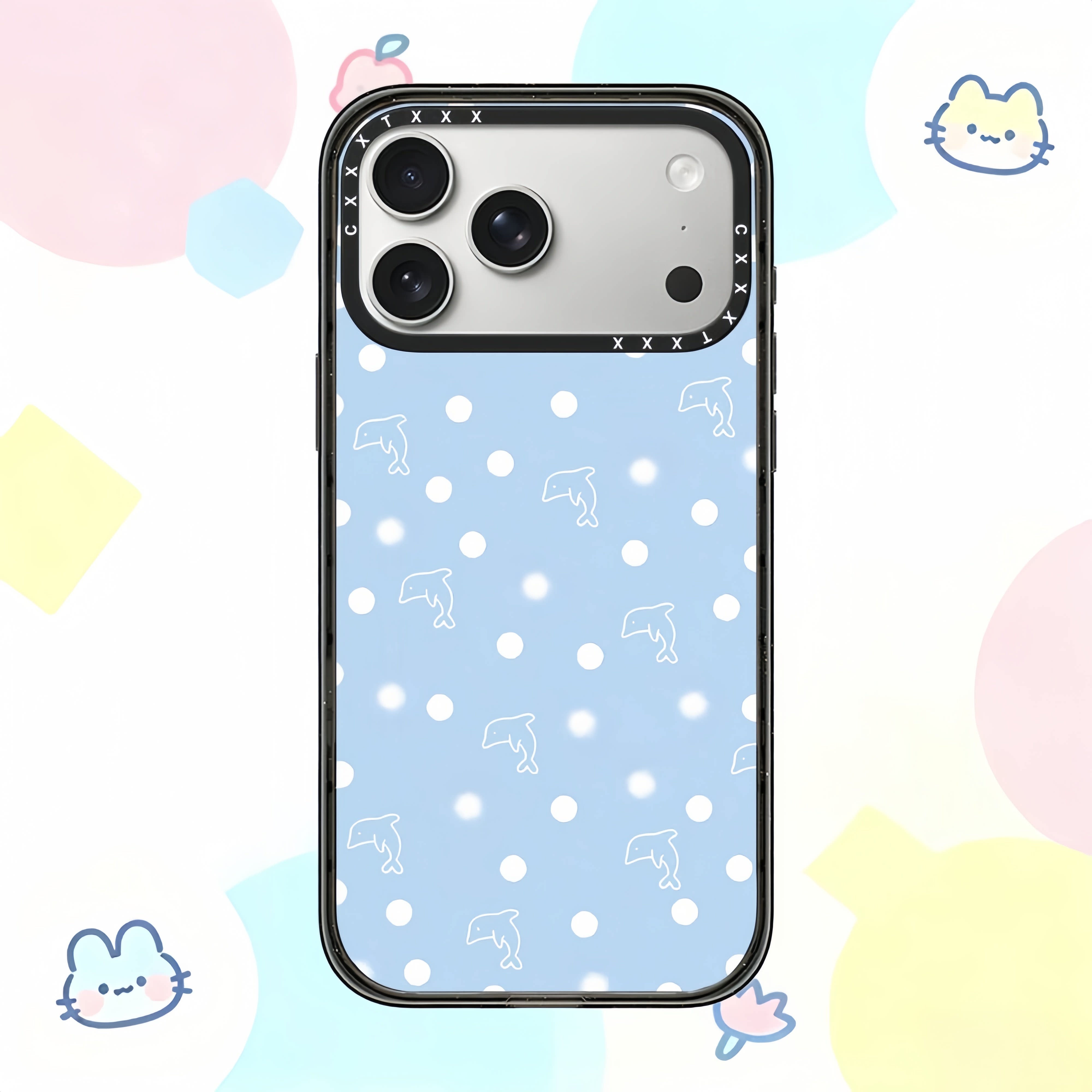 【香港】夏日汽水波点系列苹果17Promax适用于iPhone16Promax手机壳15pro蓝黄黑白粉14Pro13/12防摔磁吸硬壳