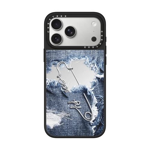 丹宁宣言别针箴言苹果17Promax适用于iPhone16Pro壳15pro明星同款14Pro牛仔纹路13/12/11防摔磁吸硬壳