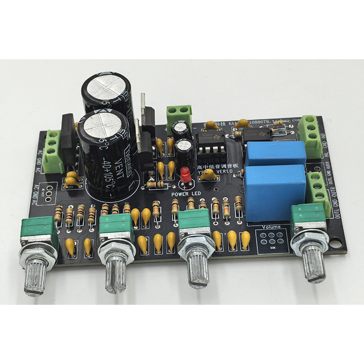HIFI发烧级双电源音调板NE5532调音板功放前级放大器高中低音DIY