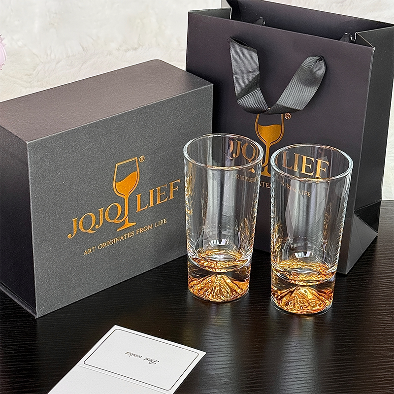 礼盒款日式富士山玻璃咖啡牛奶杯