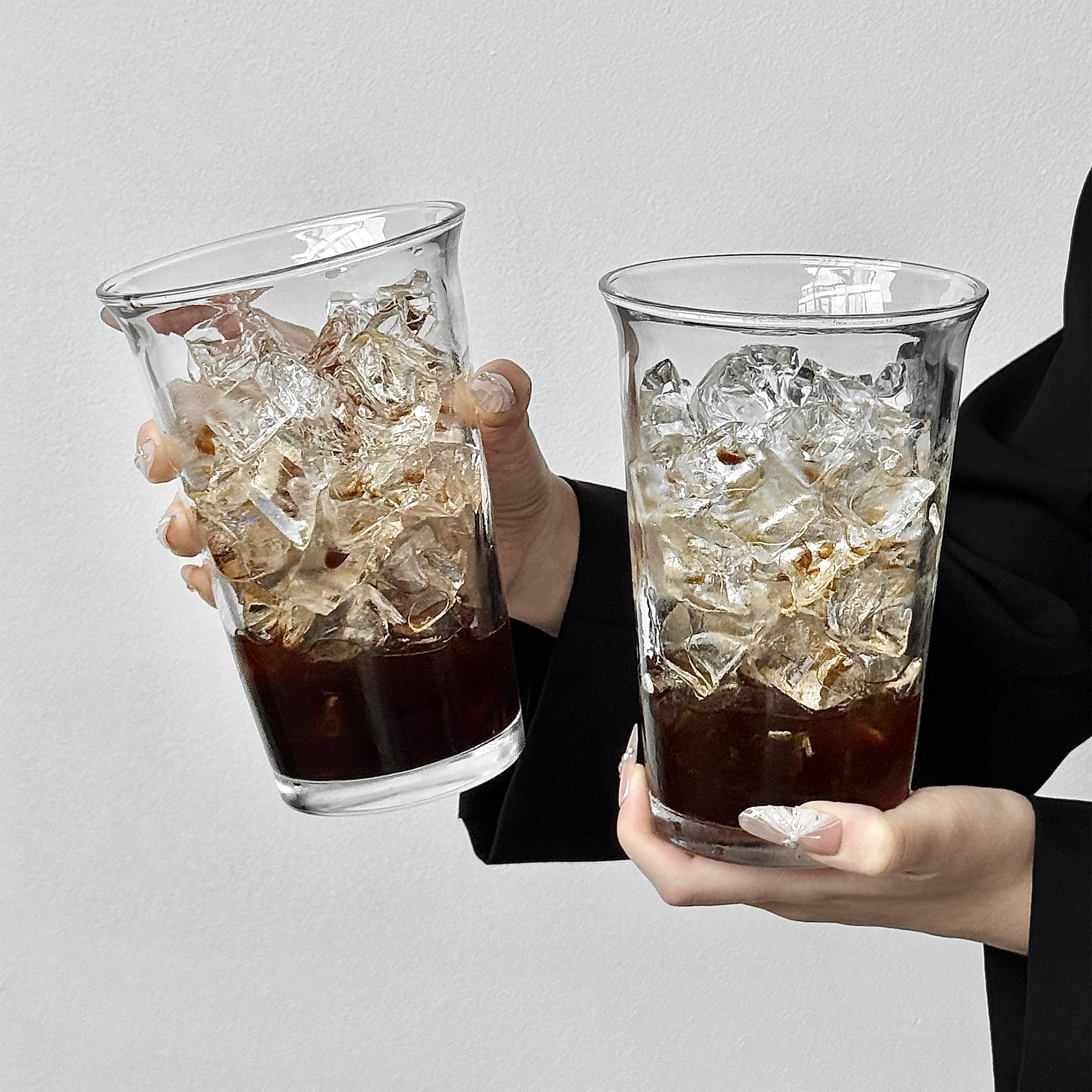 韩国ins大容量透明玻璃杯果汁杯