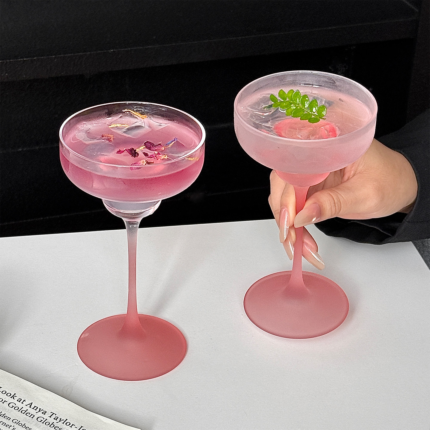 轻奢玛格丽特玻璃高脚杯