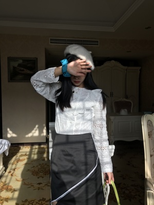 ZHANG HEIHEI*张黑黑 宫廷白连体衣 镂空拼接zhong工刺绣气质款