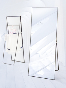 玉晶显瘦穿衣镜全身家用落地镜卧室少女化妆壁挂服装店立体试衣镜