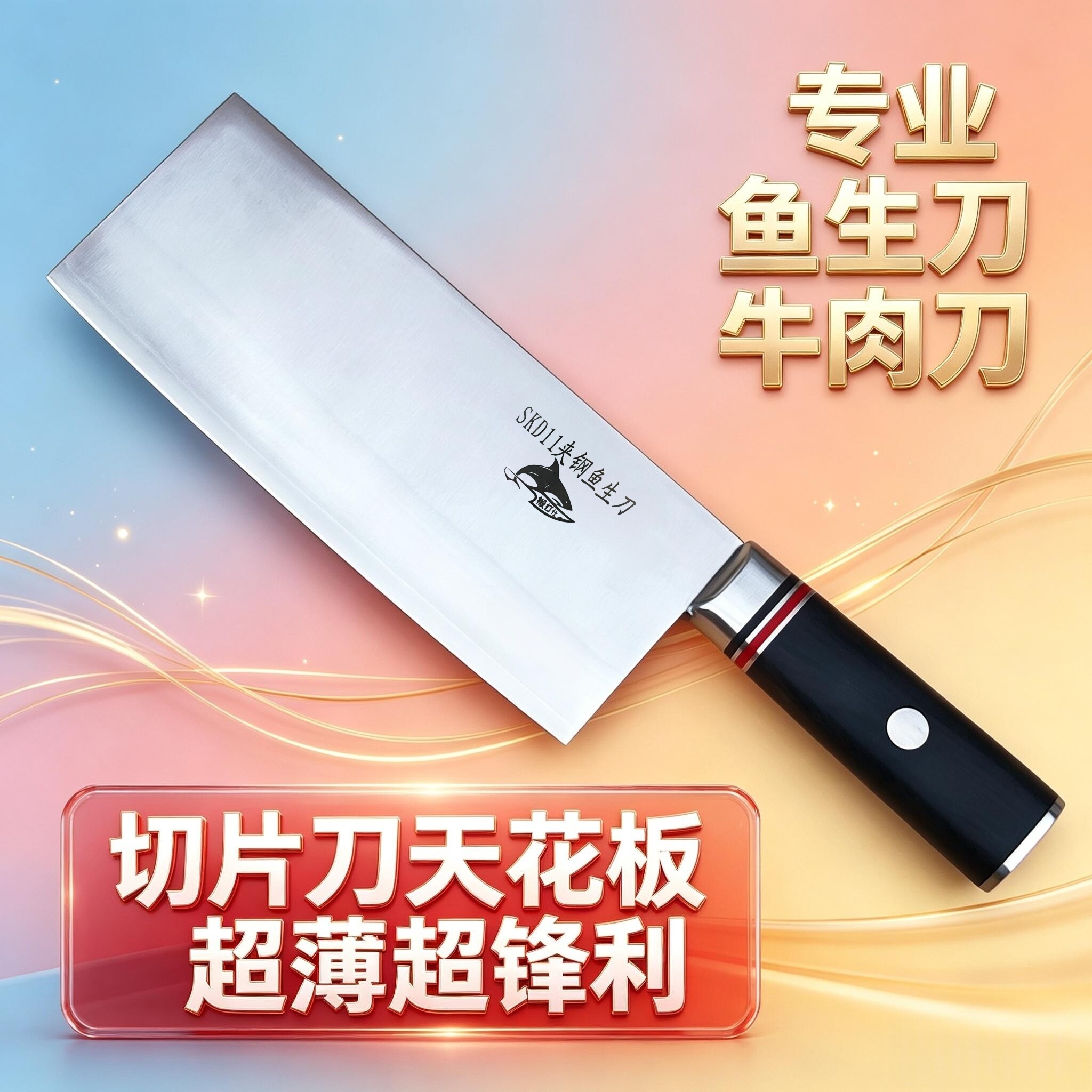 锻打仕锋利专业牛肉切片刀鱼生刀