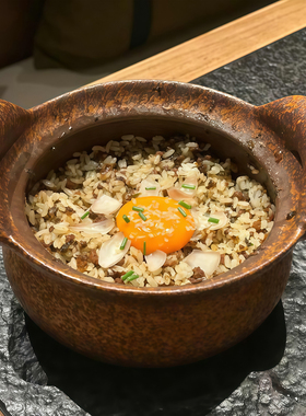 双耳砂锅炒饭带盖创意餐具汤锅粗瓷特色餐厅耐热韩式拌饭餐具