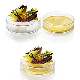 创意玻璃餐具透明直边盘冷菜圆盘子蛋糕甜品盘位上法式意境菜平盘