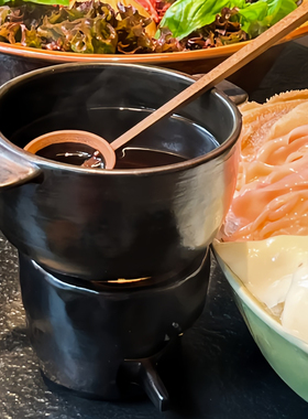 山缓缓同款餐具复古陶瓷温茶炉餐厅酒店云南菌菇火锅特色双耳汤碗