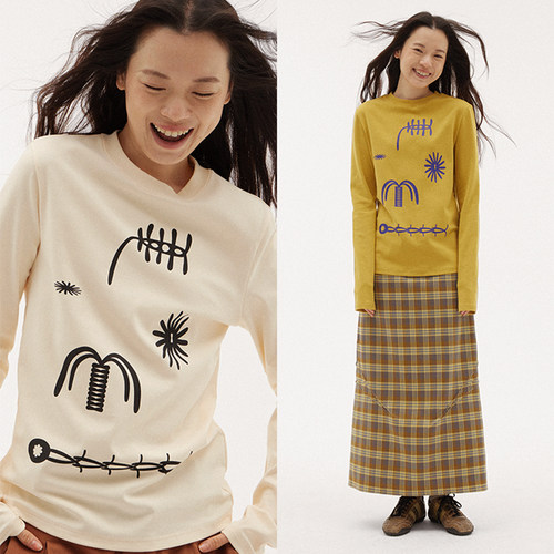 597c印花上衣长袖薄卫衣防晒T恤