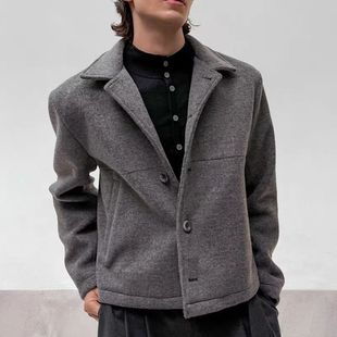 Stay the Night 朋友正肩夹克男款秋冬保暖翻领短款棉服西装外套