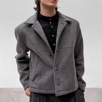 Stay the Night 朋友正肩夹克男款秋冬保暖翻领短款棉服西装外套