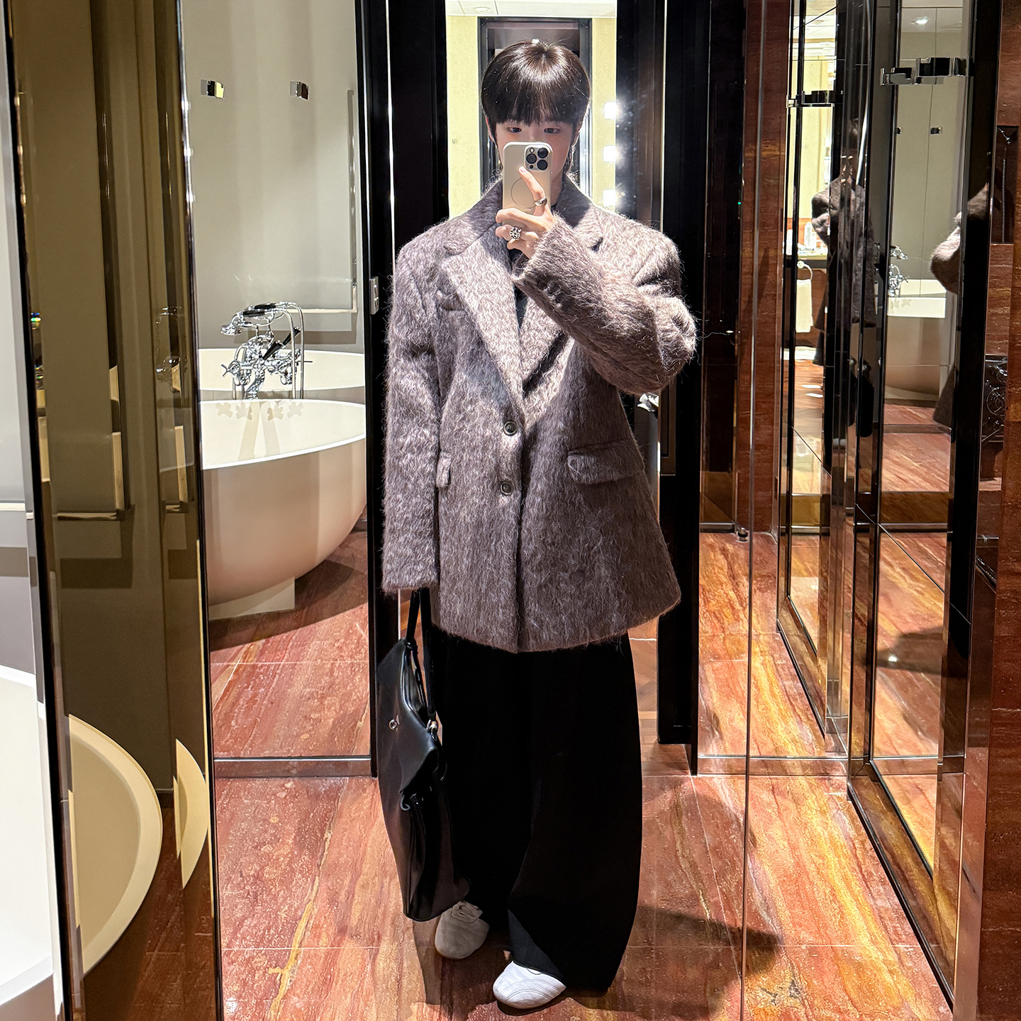 重磅加厚羊毛呢料西服