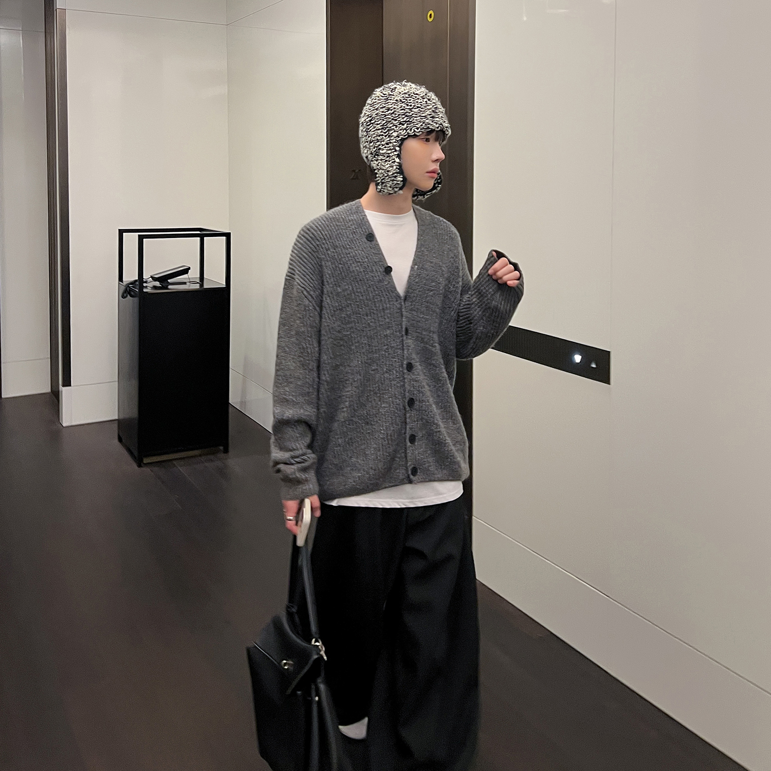 开衫毛衣男宽松慵懒风