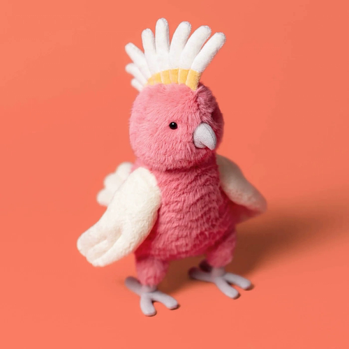 英国Jellycat斯聒尔图鹦鹉粉色鹦鹉粉色小鸟圣诞节新品情人节礼物