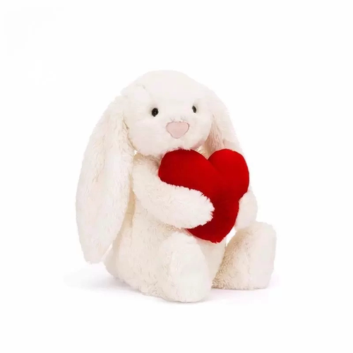 英国Jellycat害羞爱心邦尼兔毛绒玩具可爱圣诞节生日情人节礼物